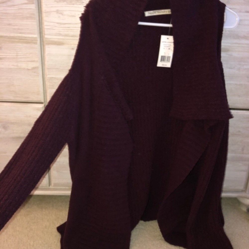 Women’s maroon cardigan